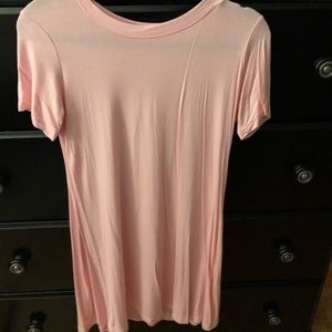 Pink t-shirt dress